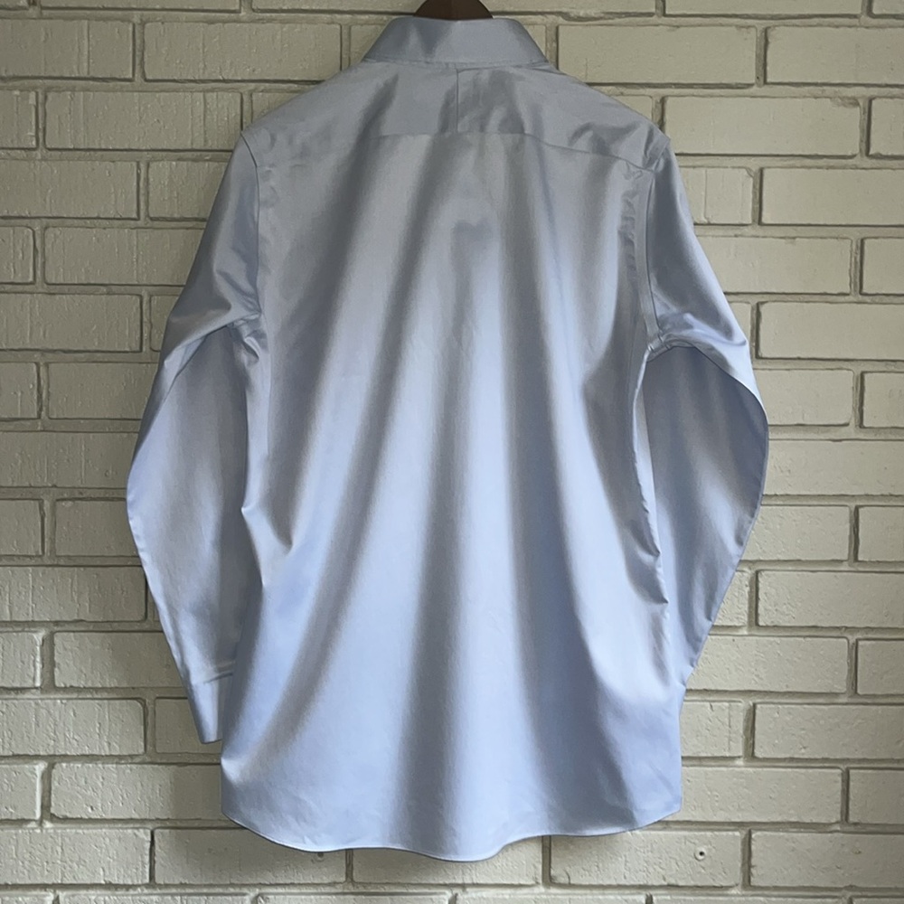 Proper Cloth Non-Iron Stretch Supima Light Blue Twill Dress Shirt - Custom Size - Picture 3 of 9